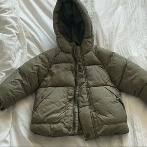 Zara Kids Green Puffer Jacket 18-24 Months